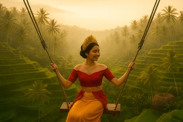 Bali swing és rizsterasz fotózás